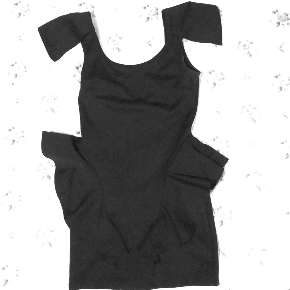 Little black dress with ruffles